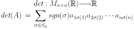 Determinant definition