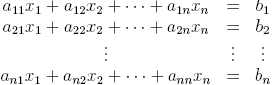 Equation system