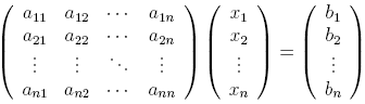 Matrix equation