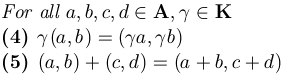 Vector Space Operations for B