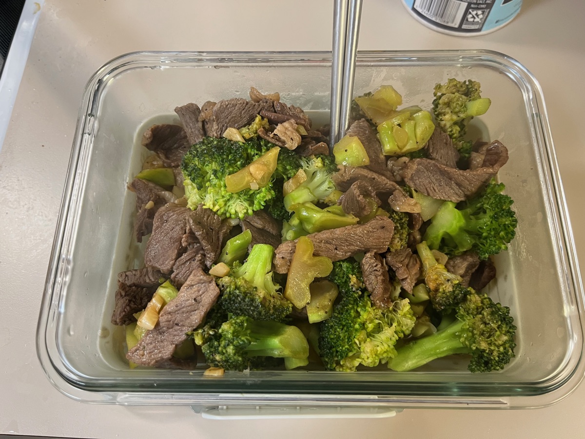 Week 5 cooking — beef and broccoli
