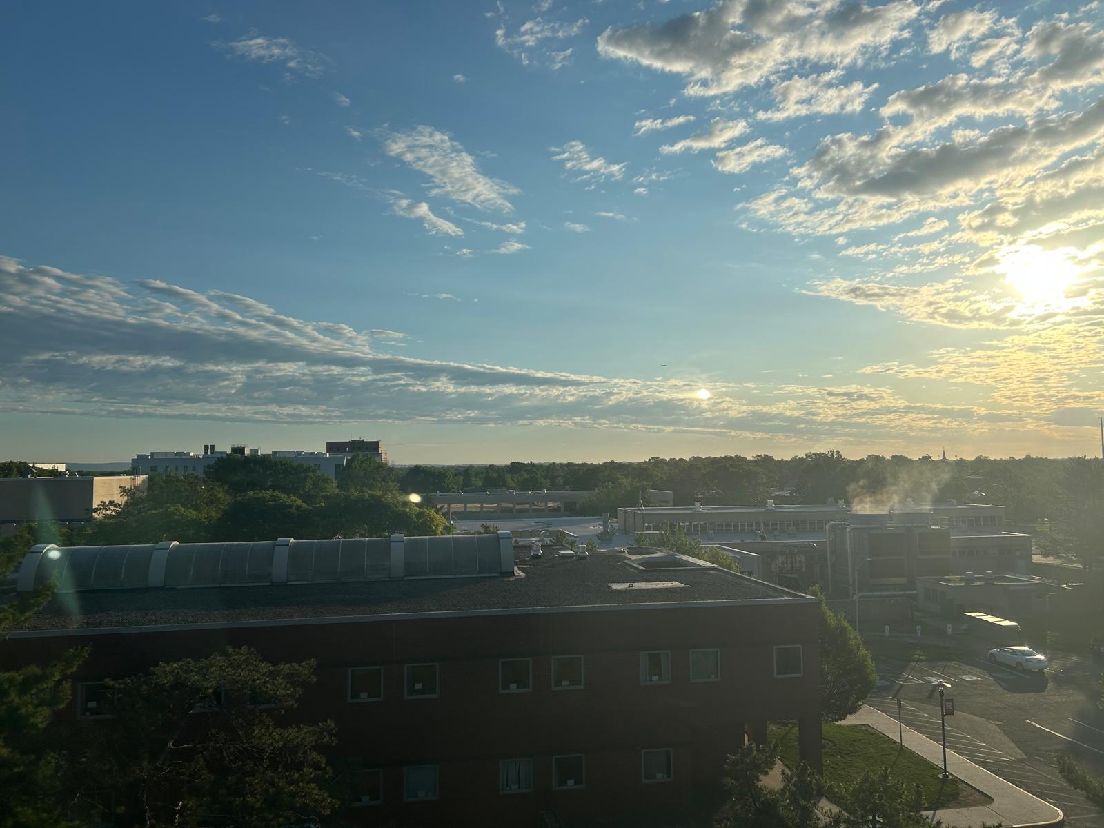 Photo of a sunrise as viewed from the CoRE building